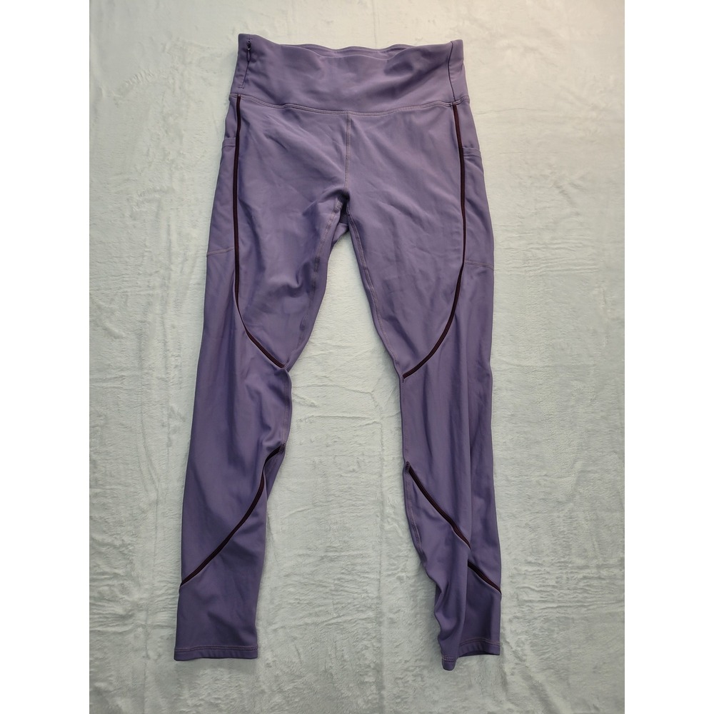 Fabletics Leggings Womens Large Purple High Rise‎ Pocket Athletic Tights